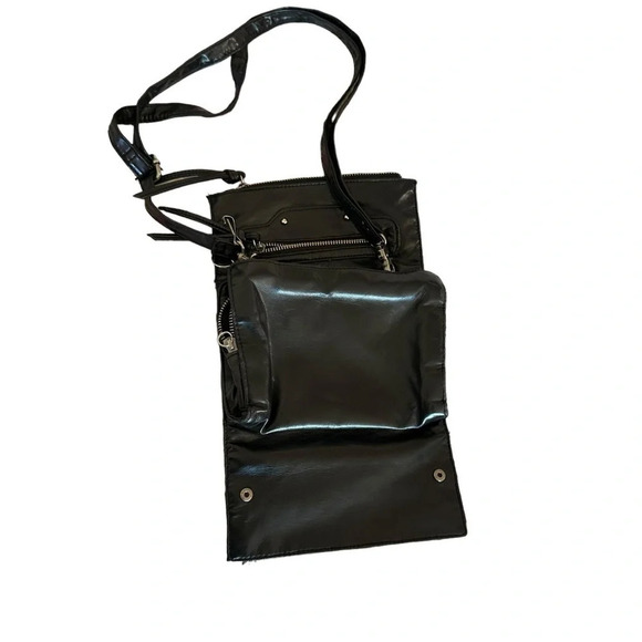 Vintage Mossimo black crossbody bag, foldable with lots of pockets - Picture 2 of 7